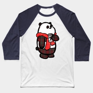 Plaid Panda Baseball T-Shirt